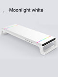 T1 Universal Monitor Stand RGB Support 4-Port USB3.0 Charging Table Storage Stand Suitable For Laptop Monitor Mobile Phone
