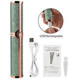 Rechargeable Eyebrow Hair Remover Painless Eyebrow Trimmer Razor Tool For Face Lips Nose Facial Hair Removal With LED Light