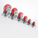 4 PCS Furniture Casters Wheels Soft Rubber Caster Silver Roller Wheel For Platform Trolley Chair Household Accessori E11971
