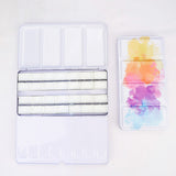 48 Grids Color Palette Painting Storage Iron Tins Paint Tray Box with Half Pans and Full Pans For Watercolor/Oil/ Acrylic Paints