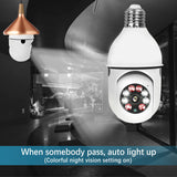 Bulb Camera 1080P Security Camera System WiFi Motion Detection Wireless Home Surveillance Cameras Night Vision Two Way Audio