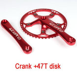 Bicycle Crankset Integrated Single Chainwheel Crank 45T 47T 53T 56T 58T BCD 130mm For Folding Bike Parts