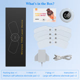 Round Tens Machine 20 Levels EMS 808nm Laser Therapy Device 4 Pairs Muscle Stimulator Electrode Pads Acupuncture Body Massage