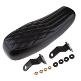 Black Seat Seat  Sattle For Cafe Racer  CB Suzuki GS Parts