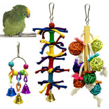 Parrot Combination Toys Bird Chewable Bite Climbing Rope Swing Cotton Rope Bite String 6Pcs Set Toys For Parrots Game In Cage