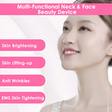 Remove Double Chin Neck Device LED Photon Heating Therapy Anti-Wrinkle Neck Care Tool Vibration Skin Lifting Tightening Massager