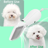 2 In 1 Dog Dryer Portable Pet Hair Dryer Comb Brush Puppy Cat Hair Comb Dog Fur Blower Pet Grooming Dryer Adjustable Temperature