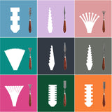 9 pieces/set of stainless steel palette knife oil painting texture knife acrylic paint paint color mixing professional art tools