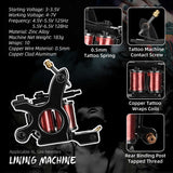 Complete Tattoo Kit Practice Skin Coil Tattoo Machine for Beginner for Tattoo Salon
