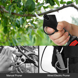 21V Cordless Electric Pruning Shears 30mm Cutting Diameter Carry Case Rechargeable 1200mAh Lithium Battery &amp; Charger Powered