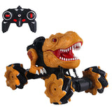 Children Dinosaur Remote Control Car Roatable Fade-Resistant High-Power Monster Off-Road Crawler Radio Control  Truck Toy