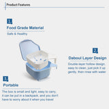 Denture Storage Box Soak Container For Invisalign Brace Fake Teeth Two Layer With Hanging Net Travel Prosthesis Denture Case