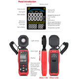 TASI TA632A LCD Digital Light Meter Digital Lux Meter Illuminometer Luminometer Photometer Luxmeter Light Meter 0-200000 Lux