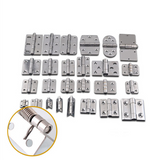 Door Connector Accessories Durable Furniture Home 4/6 Mounting Holes Stainless Steel Hinges Window Cabinet Jewelry Box