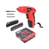 4.8V Electric Screwdriver Cordless Screwdriver Cordless 23 Pcs Bits Bit High Torque Rechargeable Home Car Office Garage Practica