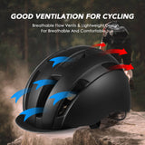 Bike Helmet with Detachable Cap-style Visor Men Women Breathable Bicycle Helmet Man mtb Bicycle Helmet Electric Scooter Helmet