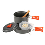 1-2 People Outdoor Camping 8-piece Picnic Pot Cookware Pot Set DS200 Convenient And Ultralight Equipment