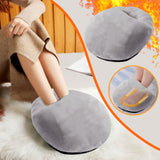 Usb Foot Warmer Heating Winter Foot Warmer Home Travel Office Slipper Pure Color Plush Dismantling And Washing Electric Shoes