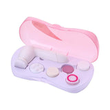 6 in 1 360 Rotating Face &amp; Body Cleansing Brush,2 Speeds Cleaner Machine Shower Back Spin Brush  Skin Care Tools With Carry Case