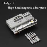 Mini Portable Ratchet Handle Wrench Set Quick Socket Ratchet Wrench Rod Screwdriver Bit Tool Contain 1x Ratchet Handle Wrench