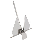Marine Grade 316 Stainless Steel 2KG Fluke/Danforth Style Traditional Standard Boat Anchor Polished