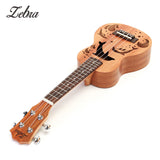 Укулеле 21 Inch 4 Nylon Strings Ukulele Sapele Dolphin Pattern Hawaii Ukelele Mini Guitar Soprano Rosewood Uke Music Instrument