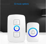 Wireless Doorbell Home Smart Music Plug-in Doorbell Elderly Pager With Battery F51 Single Button With Battery Welcome Friend