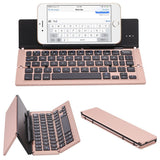 3.0 Wireless Keyboard Portable Tablet Keyboard for PC Laptop Aluminum Alloy Keyboard Foldable Bluetooth Keyboard