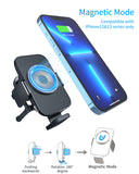 2 in 1 Design 10W Qi Fast Charging Wireless Car Charger Auto Clamping Car Mount Windshield Dashboard Air Vent Phone Holder
