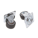 4pcs Mini Small Casters 1 Inch TPE rubber Super Mute Wheels For Bookcase Drawer Flower Racks