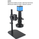 13MP HDMI VGA HD Monocular Microscope Digital Camera  C mount 130X lens USB LED Light Workbench Stand Repair Phone Soldering