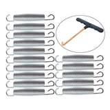 15Pcs 5.5Inch Trampoline Springs Heavy Duty Galvanized Steel High Tensile Replacement Trampoline Accessories With T-Hook