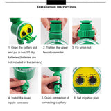 Outdoor Timed Irrigation Controller Automatic Sprinkler Controller Hose Water Timer Faucet Watering Timer for Garden Farmland