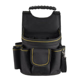 600D Oxford Cloth Maintenance Electrician's Waist Tool Bag Portable Waist Pouch Hand Tool Bag Black 20.5x14x33cm/8.1x5.5x13 inch