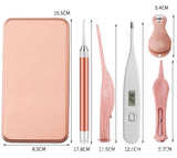 Clear ear visible ear scoop ear picking tool children luminous ear   wax tweezers nose wax clip baby  pick