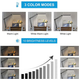 Desk Lamp LED, 14 W Swivel Arm Architect Lamp, Office Table Lamp with 3 Color Modes Eye Protection, Flexible Clamp Light