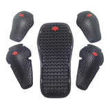 5Pcs Soft TPE Motorcycle Clothing Protective Armor Riding Flexible Moto Gear