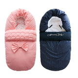 Premium New Baby Sleeping Bag Newborns Sleepsacks Blanket Envelope Bow Baby Outer Toddler Winter Warm Swaddle Stroller Wrap