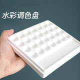 Oval/Square/Wave Palette High Quality Imitation Ceramic Material Watercolor Palette Variety of Styles Smooth and Durable Edges