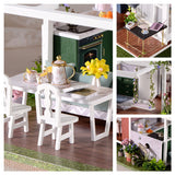 CUTEBEE DIY Dollhouse Wooden Doll Houses Miniature Doll House Furniture Kit Casa Music Led Toys for Children Birthday Gift A81