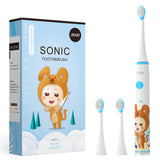 SEAGO Sonic Electric Toothbrush Upgraded Kid Safety Automatic Toothbrush USB Rechargeable with 2 pcs Replacement Brush Head SK2