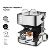 Household 850W Stainless Steel Automatic Espresso Coffee Machine Latte Cappuccino Coffee Maker Milk Frother