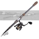 LEO Flame Sea Rod Fishing Rod Lure Rod 1.8-2.7M Carbon Anti-slip Telescopic Fishing Rod Portable Telescopic Folding Fishing Rod