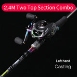 Kingdom KING II Spinning Rods Combo Casting Fishing Rod Reel Set 2 pc top section and 2 pc Power Lure Set Fishing Travel Rod