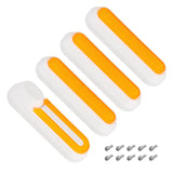 4 Set Electric Scooter Wheel Hubs Cap Fork Reflective Strips Wheel Side Decorative Cover with Screws for M365 PRO PRO2 1S