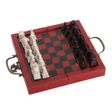 Xi'an Terracotta Warriors Chess Set 20x20cm Folding Chessboard Handmade Unique Collectible