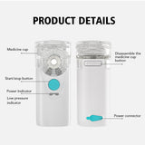 Handheld Mesh Nebulizer Mini Portable Inhale Health Care Silent Nebulizador for Children Adult Medical Humidification Treatment
