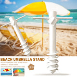 Beach Umbrella Stand ABS Ground With 5-Tier Screw Holder Tool Outdoor Rain Gear Parasol Garden Spike Portable Sand Anchor