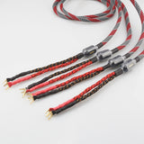One Pair Oxygen-Free Copper(OFC)Audio HiFi Speaker Cable HI-FI High-End Amplifier Speaker Cable