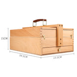 Multifunctional Wood Sketchbox Easel, Paint Palette, Portable Beechwood Sketchbox Artist Desktop Case For  Art Supplies